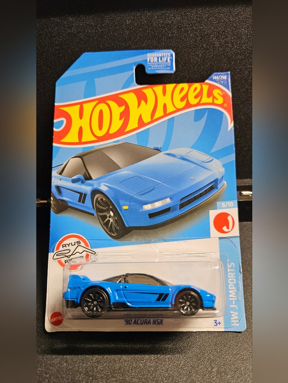 HW Blue 1990 Acura NSX J-Imports  package slightly damaged in storage